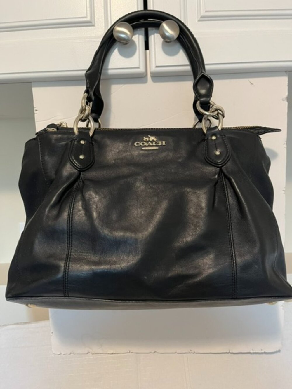 Coach medium leather satchel.